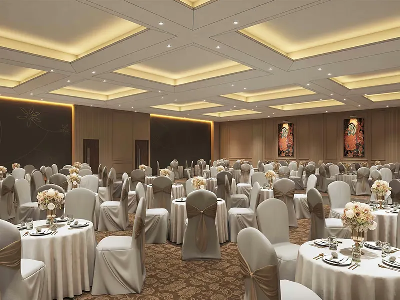 Banquet and multipurpose hall set for an event