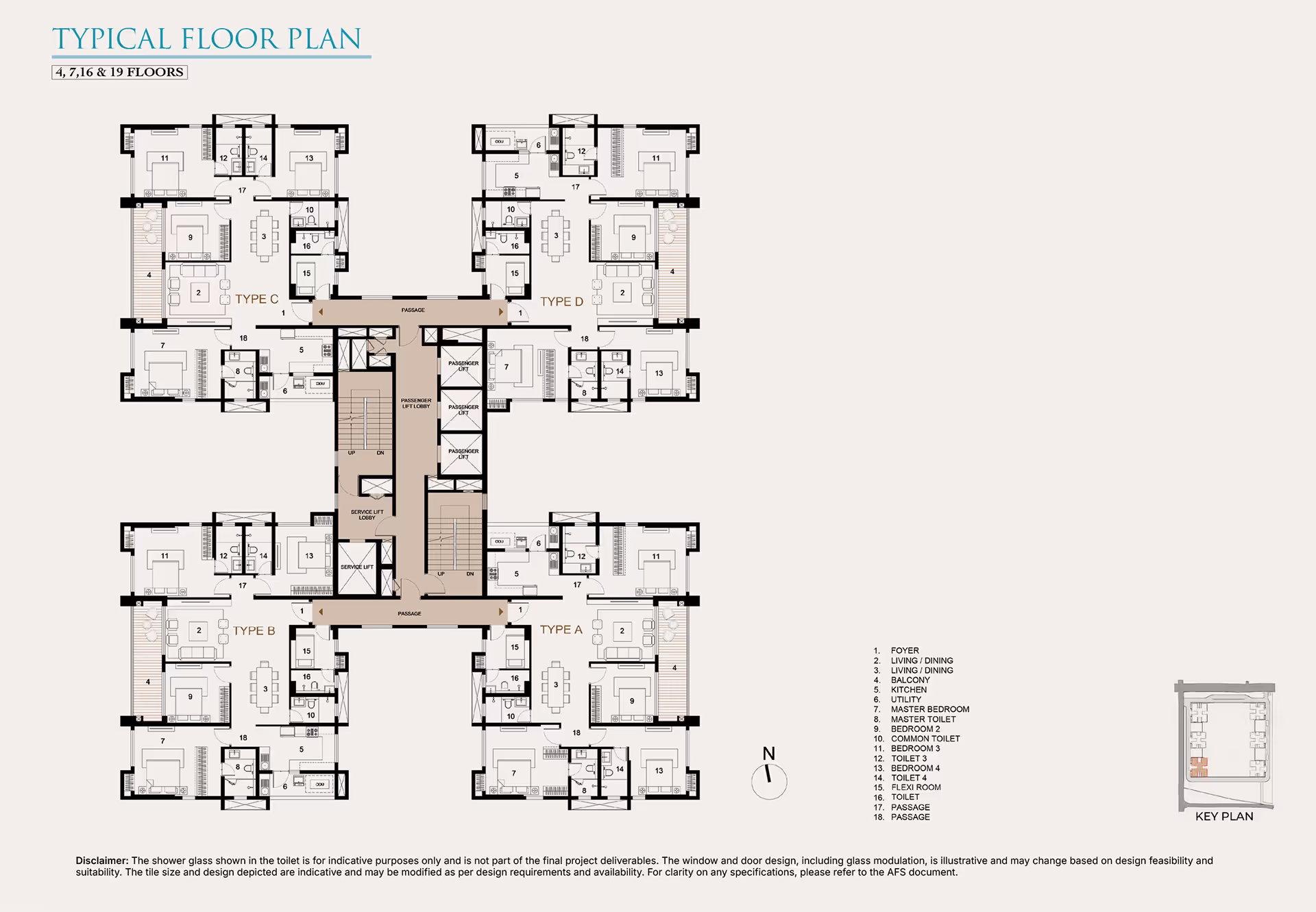 3 BHK floor plan