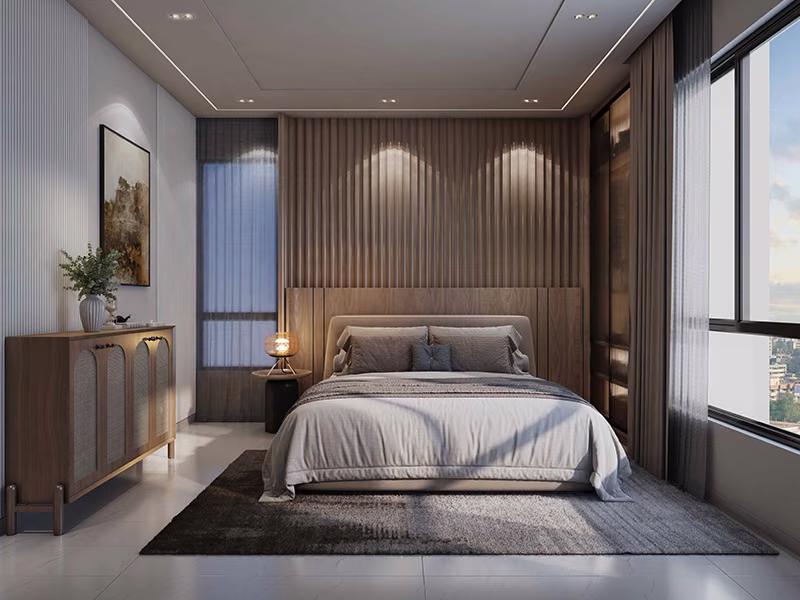 Master bedroom interior in a Utpalaa residence
